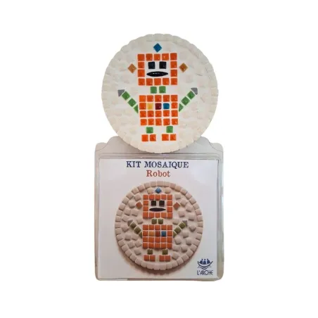 Kit mosaïque robot avec tesselles artisanales