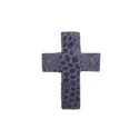 Croix émaillé avec un motif dentelle