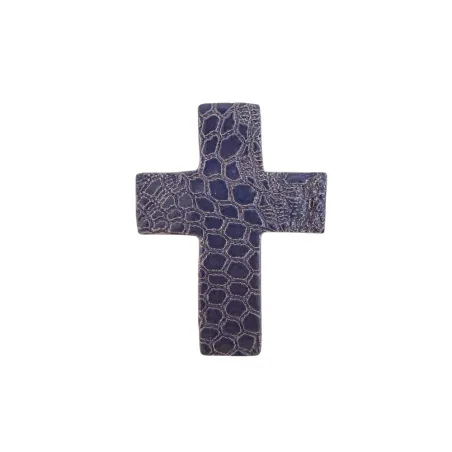 Croix émaillé avec un motif dentelle