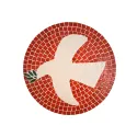 Grande colombe en faïence et petite mosaïque