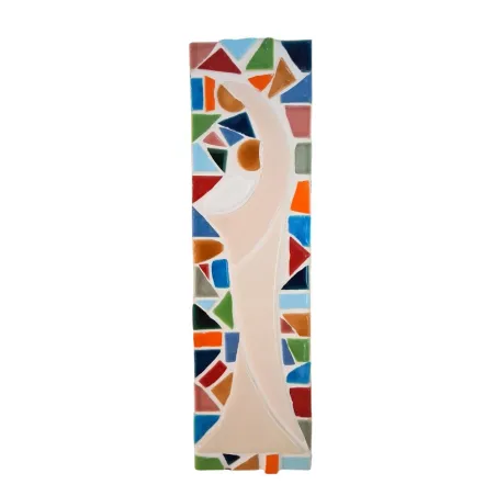 Vierge en mosaïque découpée