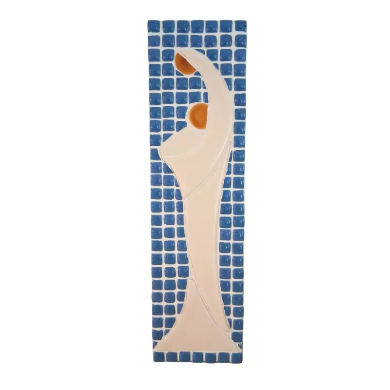 Vierge en mosaïque à petits carreaux
