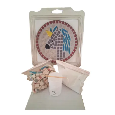 Kit mosaïque Licorne avec tesselles artisanales