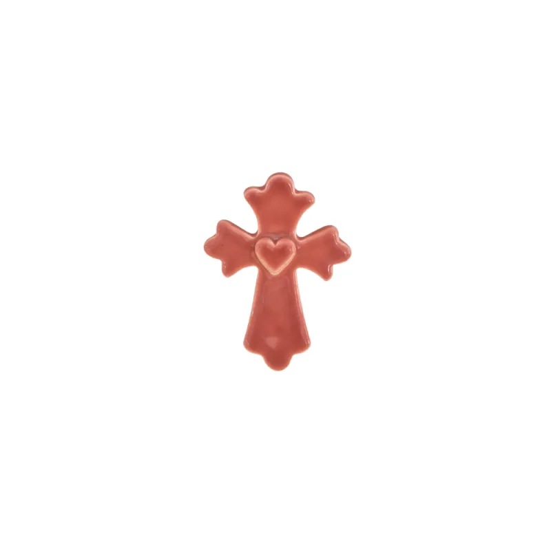 Croix en forme de trèfle en faïence