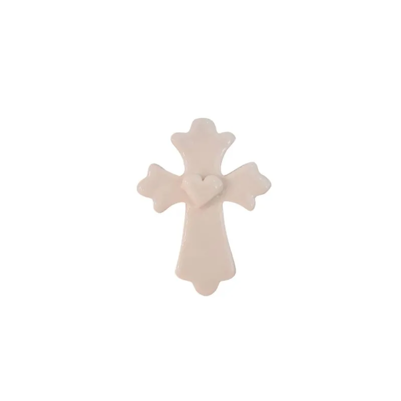 Croix en forme de trèfle en faïence