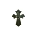 Croix en forme de trèfle en faïence